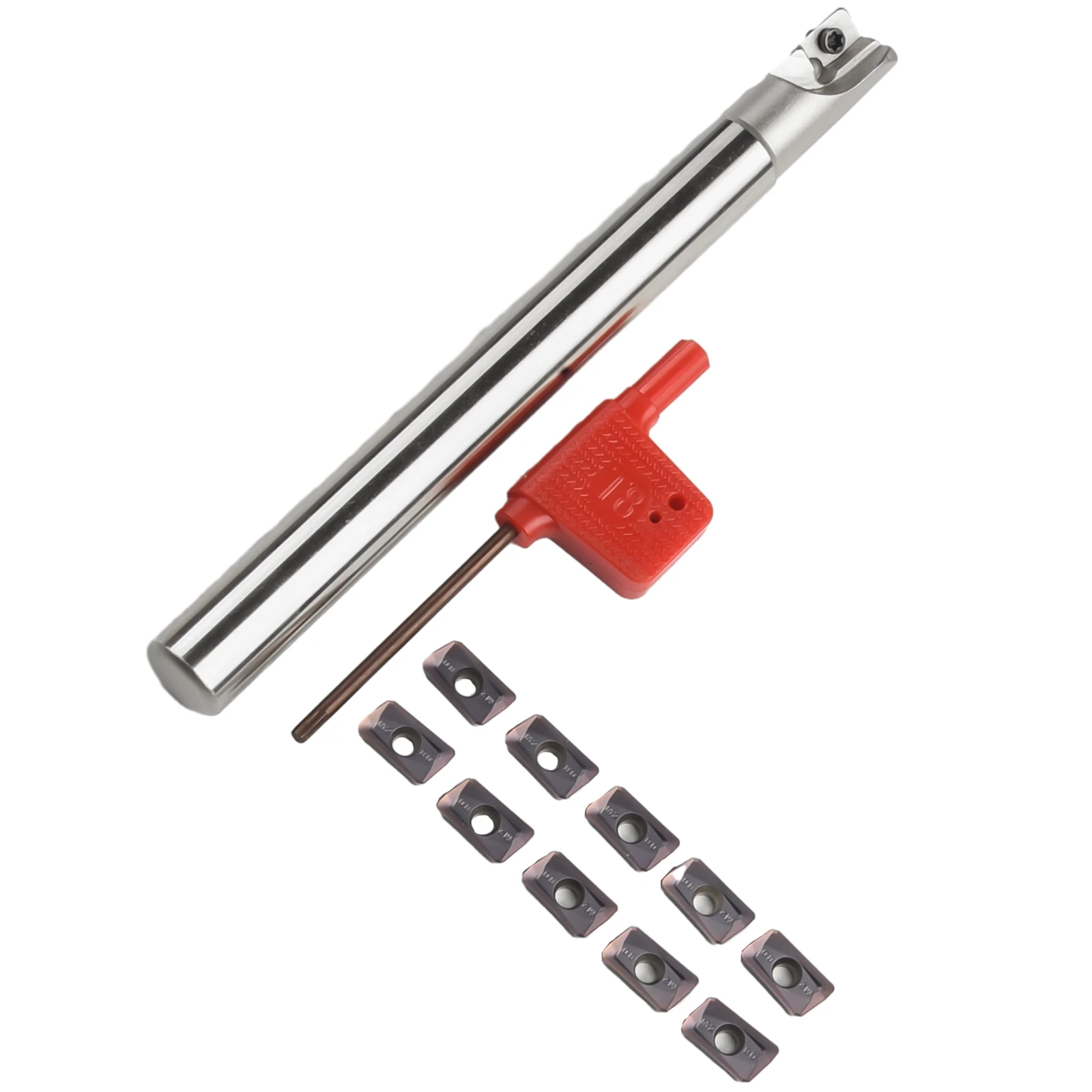 

12mm Diameter Indexable Face Mill with 90 Degree Geometry and 10 Inserts for Reliable Cutting in Industrial Setups