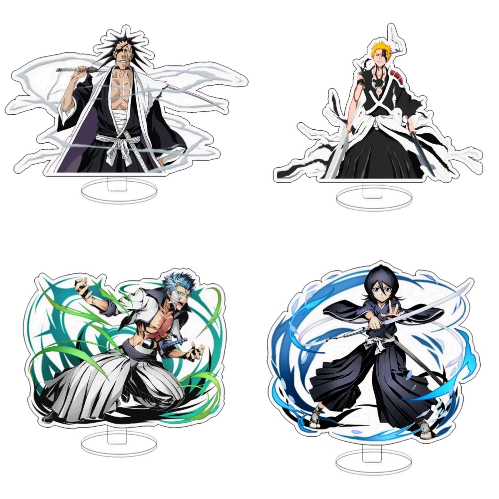 Anime BLEACH Kurosaki Ichigo Inoue Orihime Ishida Uryuu HDFigures Acrylic Keychain Standing Model Toys Desk Decor Collect Gift