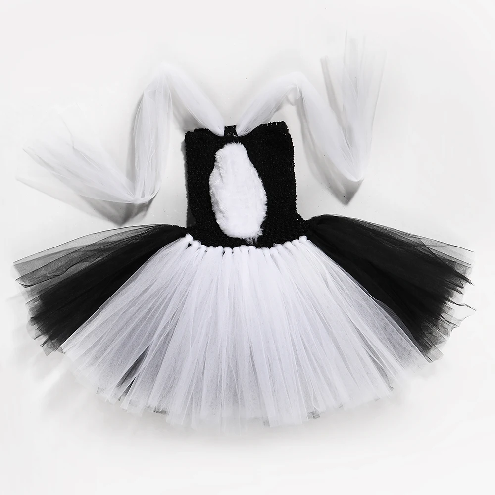 Lindo vestido de Panda para niños pequeños para niñas, disfraz de Cosplay de animales para Halloween, vestidos para niños, ropa de cumpleaños para niñas