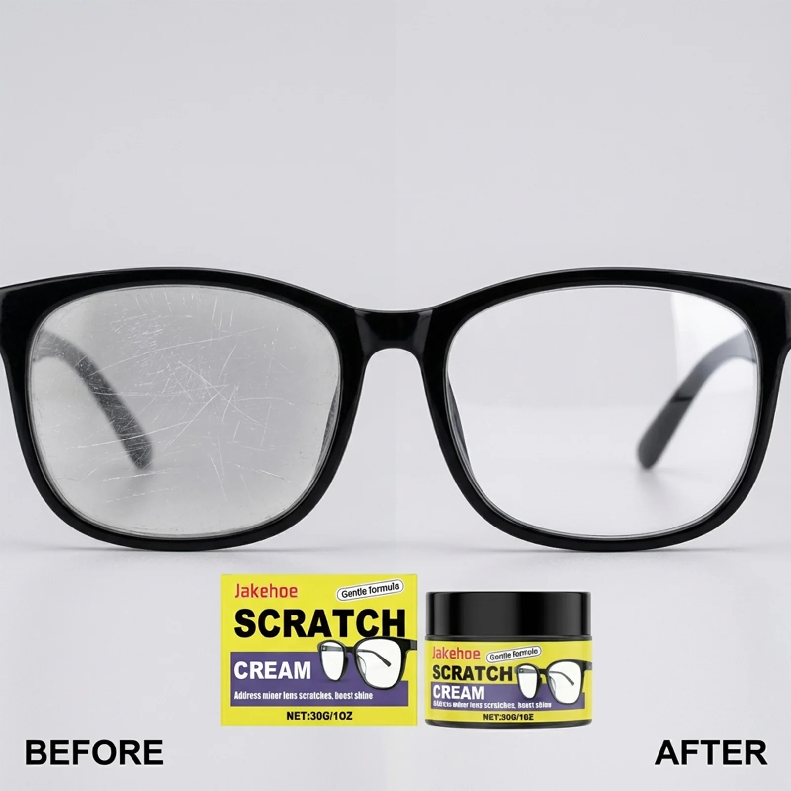 

Паста для удаления царапин с очков, крем для ремонта линз, очистка и восстановление от незначительных царапин для очков, солнцезащитных очков, полировка полимерных линз, 30 г