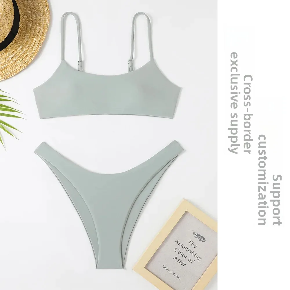 

New Hot Sale Of The Season Women's Bikini Set Beachwear Separate High-End Feelings Swimwear Elegant Female Summer Cross-Border C