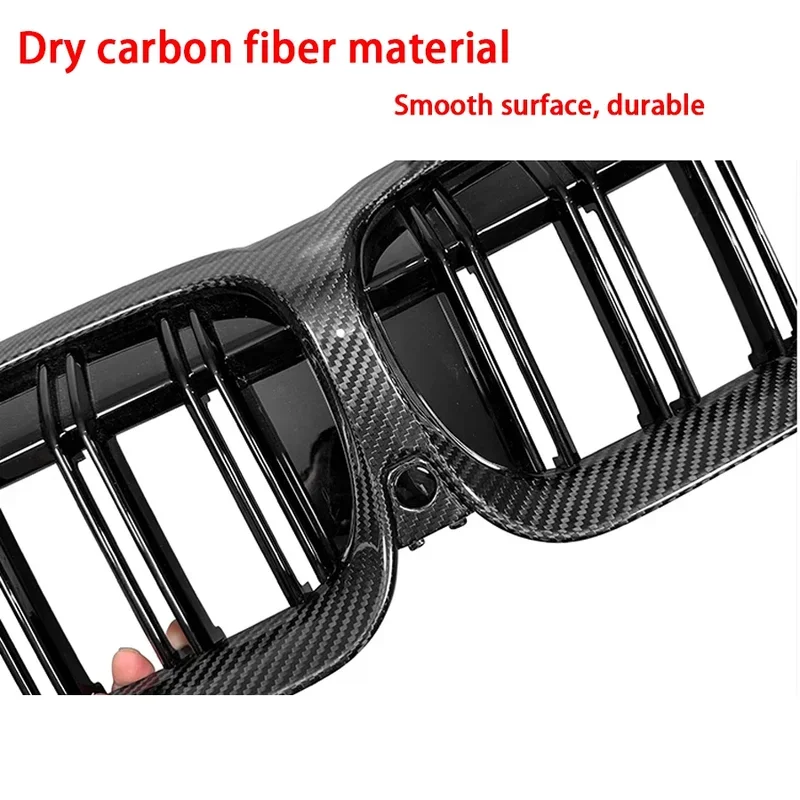 For BMW 1 Series F20 F40 180 160 120 M135 2015+ Dry Carbon Fiber Car Front Bumper Grill Grille Frame Cover Fit Car Accessories