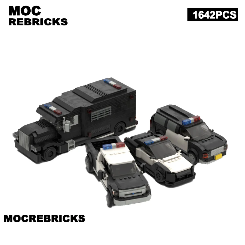 

Modern City Vehicle SWAT Police Humvee Special Car MOC Building Block Brick WW2 Military DIY Model Toys Children Birthday Gifts