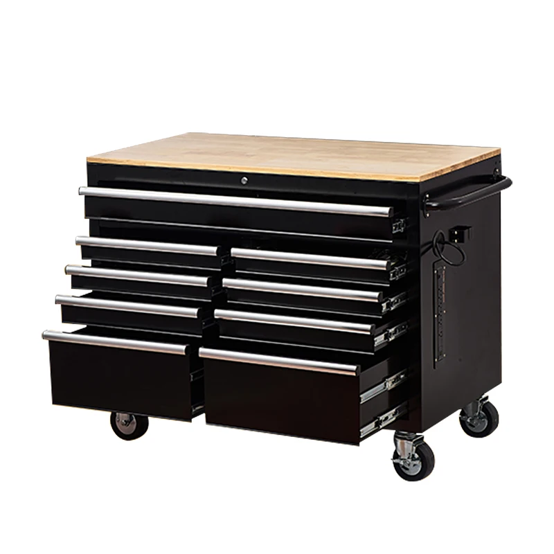 Heavy Duty Metal Tool Trolley Cabinet Workshop Garage Rolling Tool Cabinet 9 Drawer Tool Trolley