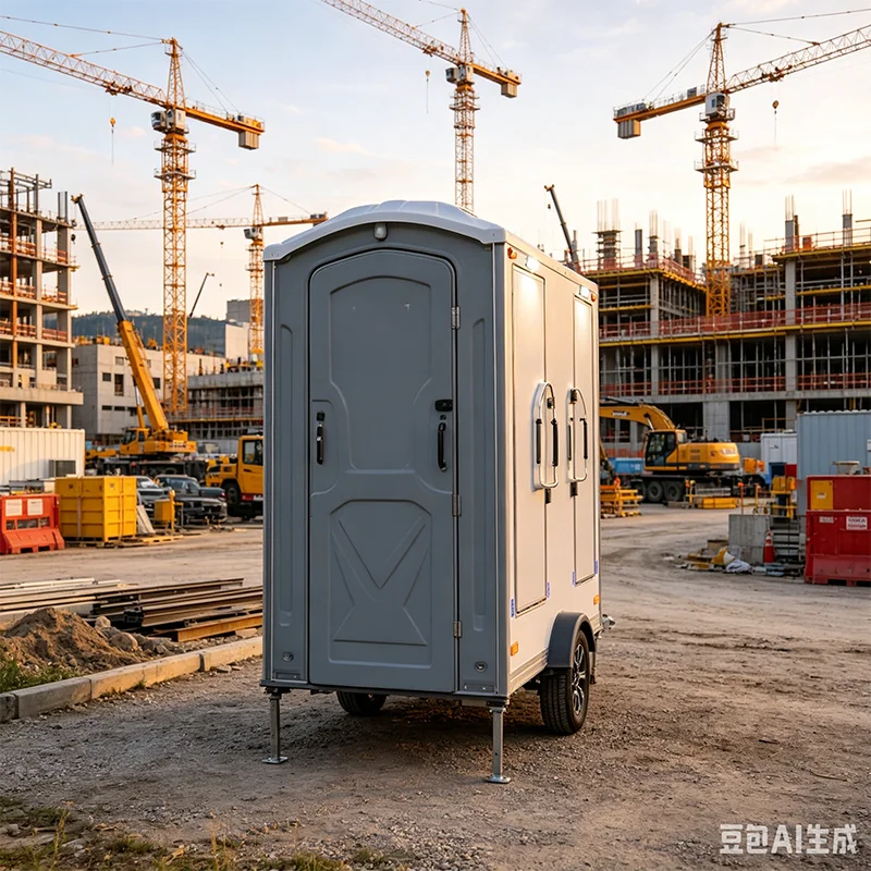Ventilated Prebuilt Portable Restroom Trailer Mobile Outdoor Toilet for High Flow Outdoor Events & Construction Site