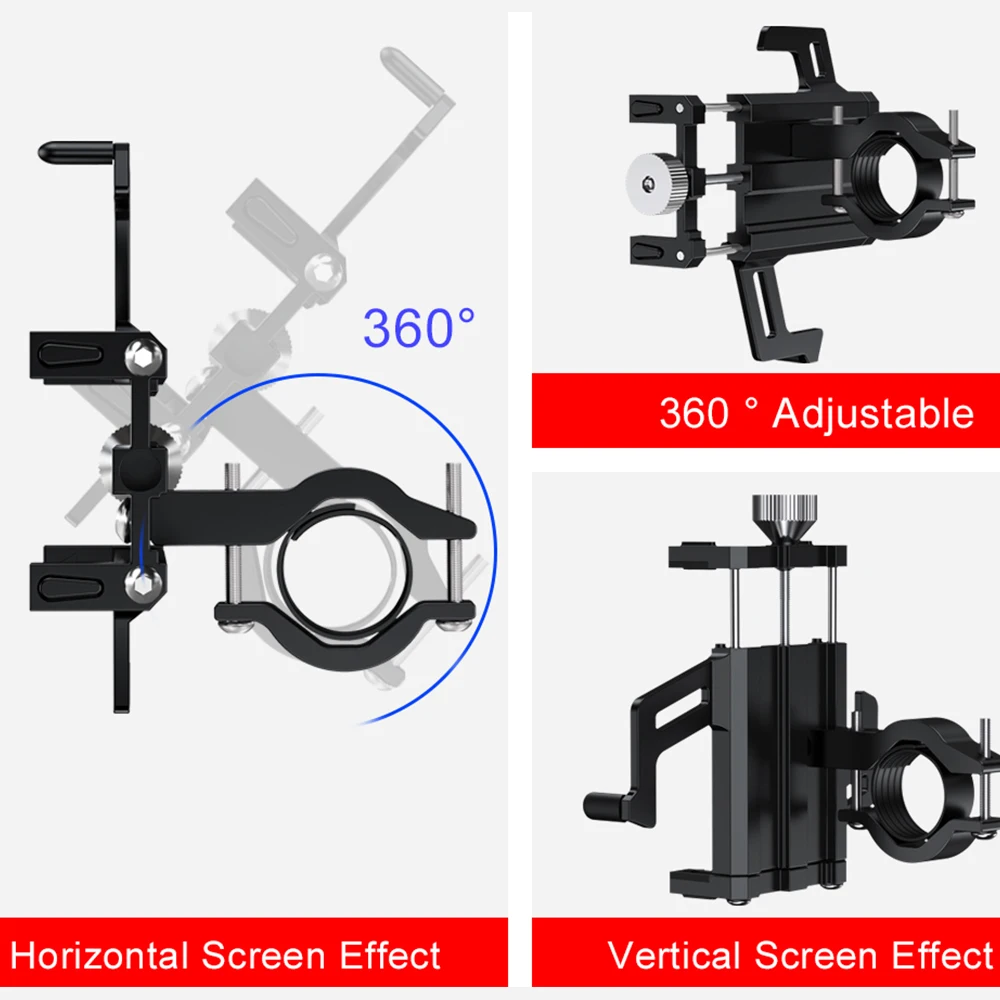 Onelesy Einstellbar Fahrrad Telefon Halter Drehen Fahrrad Handy Halter Motorrad Telefon Unterstützung Stehen Für iPhone 12 GPS Montieren