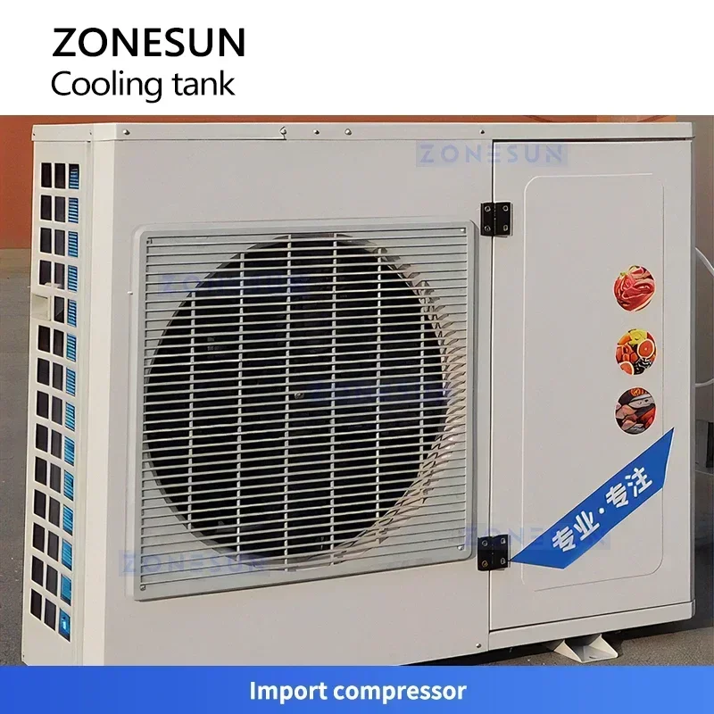 Zonesun Milk Cooling Tank Refrigeration Tank Stainless Steel for Milk Storage With Agitator Food Dairy Farms ZS-CT200L