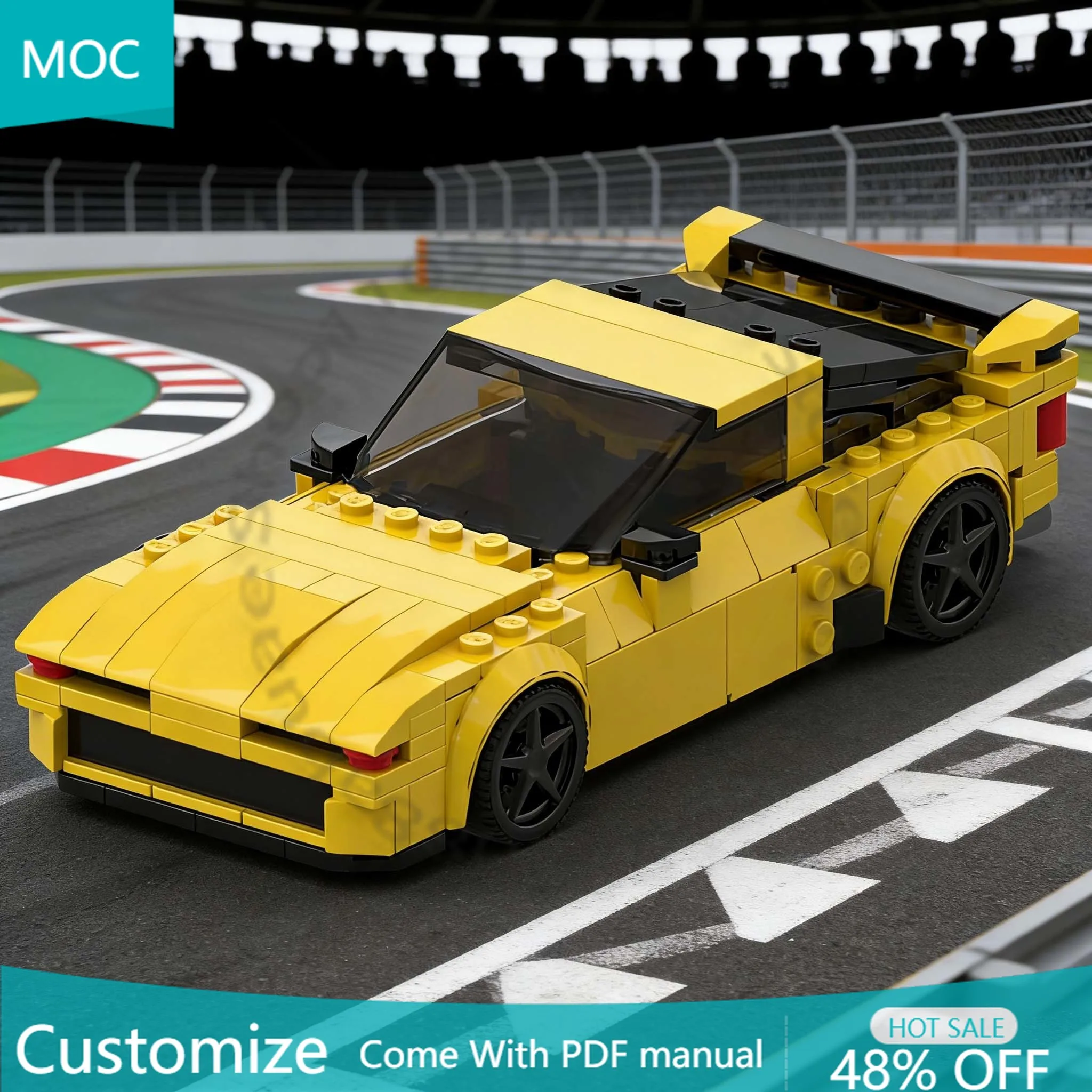 252 Piezas, Construye Tu Auto de Ensueño, Mk3 Supra (76901 alt), MOC, Bloques de Construcción Modulares Personalizables, Modelo Popular, Juguete de Ensamblaje DIY para Niños, Regalo