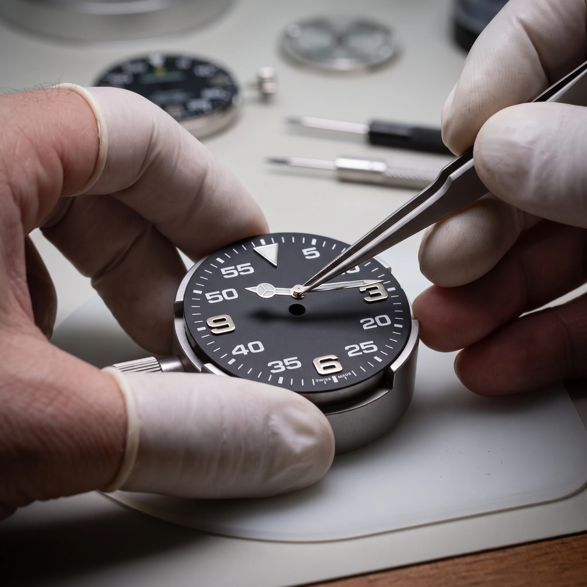 28.5mm/31mm No logo Sterile Pilot Sky Matte Watch Dial Suitable for Seiko NH35/4R35 Automatic Movement BGW9 Lume Case Mod Parts