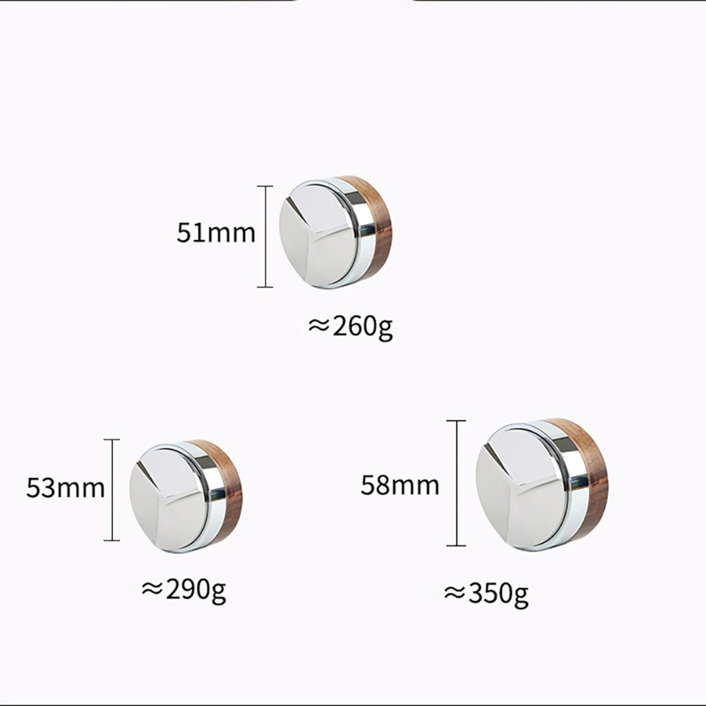 51/53.3/58.5 مللي متر ثلاثة زاوية المنحدر الجوز القهوة الموزع الفولاذ المقاوم للصدأ قابل للتعديل ارتفاع القهوة مستوي الاسبريسو العبث #6