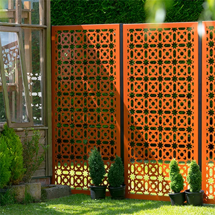 Corten Steel Garden Aluminum Laser Cut Decorative Panels Room Divider Privacy Screen