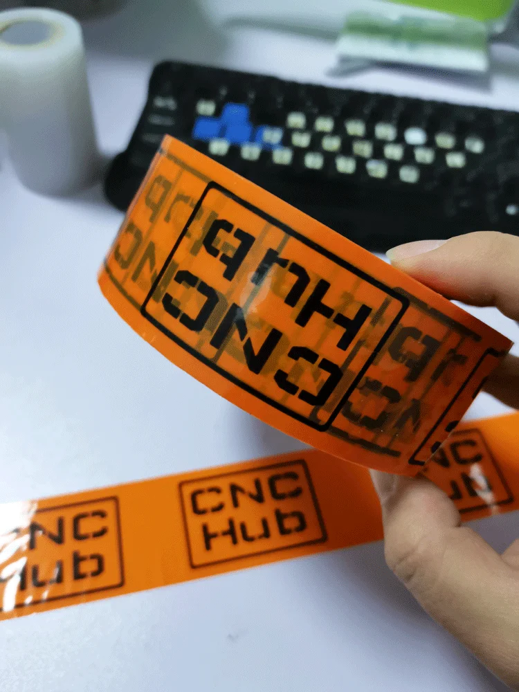 Logo Print Adhesive Tape Orange Package Tapes