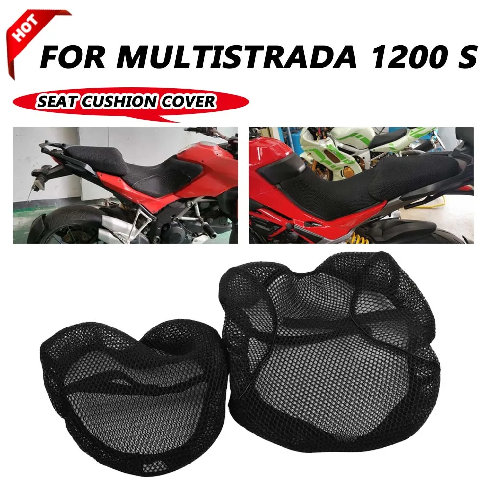 For Ducati Multistrada 1200 S 1200S Multi MTS 1200 MTS1200 Accessorie sInsulation Seat Cushion Cover Mesh Seat Cover Protector