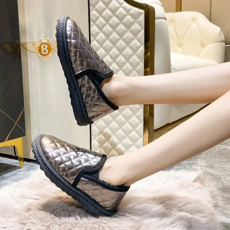 Fashion Low-top Snow Women Boots 2024 Winter Warm Flat Platform Boots Trend Versatile Waterproof Shoes Comfort Plush Lady Shoes