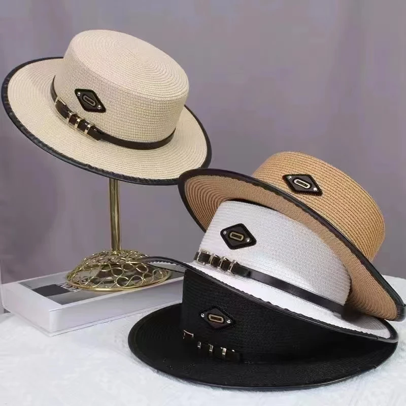 Summer Hats for Women Wide Brim Casual Beach Sun Hat Women Summer Straw Hat Sunscreen Block UV Protection Panama Bow Cap