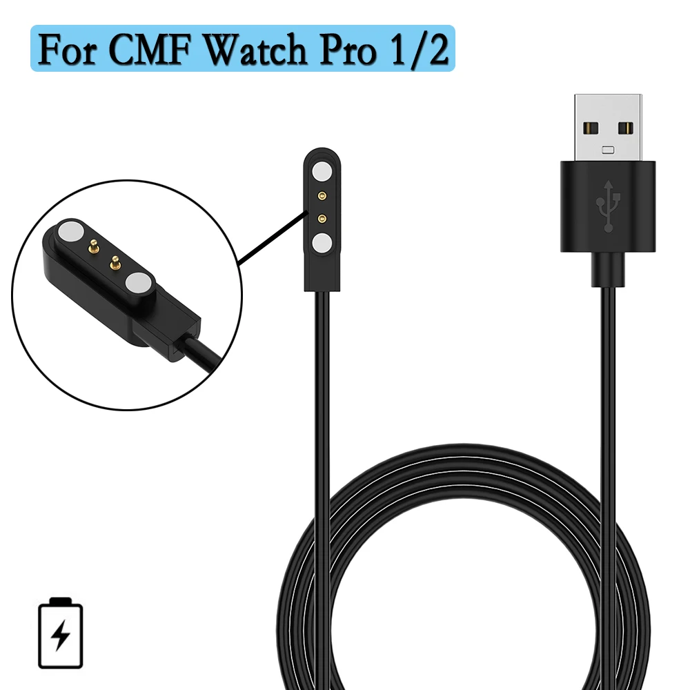 120cm Charger Wire Charging For CMF Watch Pro 2 USB Cable Smartwatch Charge Charging Dock For CMF Watch Pro 1