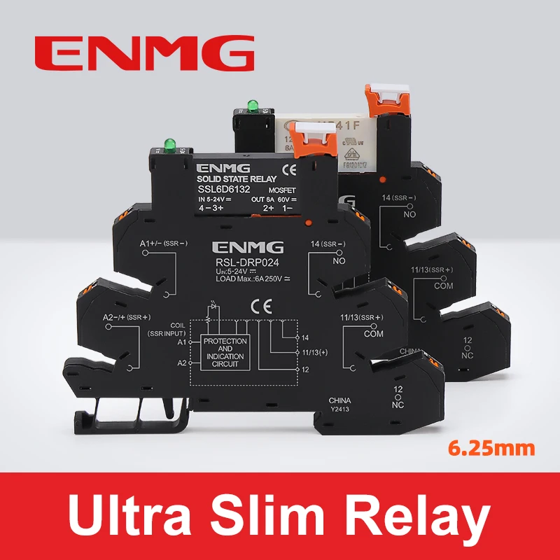 

ENMG Ultra Slim relay 41F-1Z-C4-1 Electromagnetic Relay Solid State Module Set PCB Mount Power Relay 5v 12V 24V AC DC 220V 6.2mm