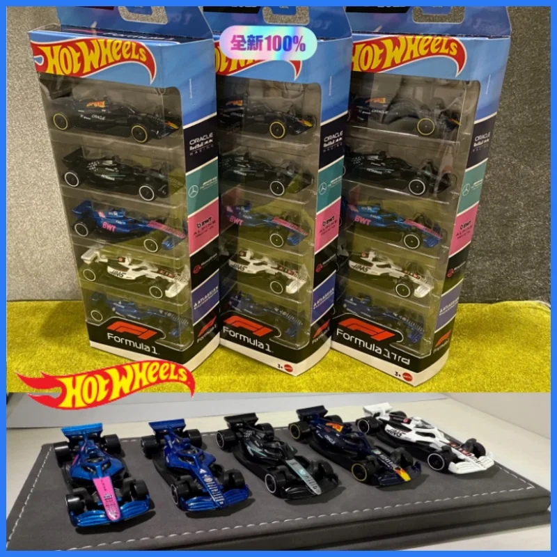 

New Hot Wheels X Formula 1 Jln11 Collectible Car 1/64 Toy Set 5 Packs Diecast Vehicle Gift In Stock