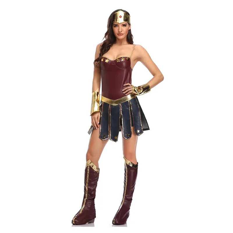 l2025l ハロウィン ダイアナ プリンス コスプレ アニメ スーパーヒーロー ドレス ガール ハロウィン コスチューム 女性用 スカート スーツ フェスティバル カーニバル 衣装