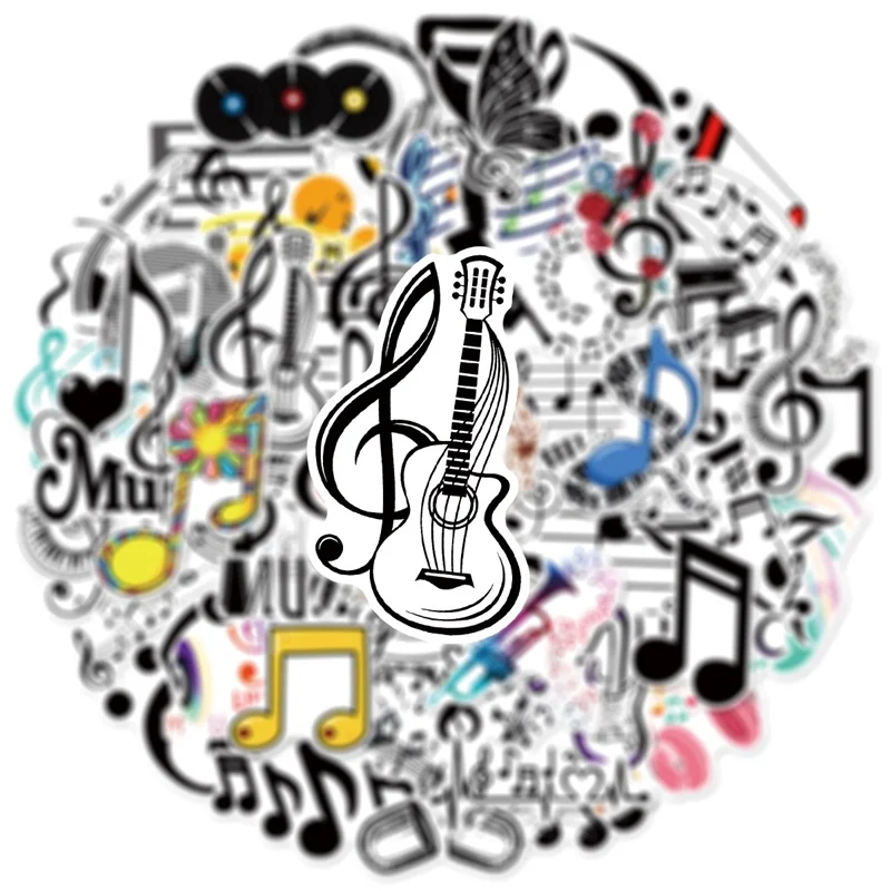 10/30/50 قطعة النوتة الموسيقية البلاستيكية لزجة ملصق الجمالية DIY بها بنفسك الديكور سكرابوكينغ لوازم المحاسبة اليدوية للأطفال #6