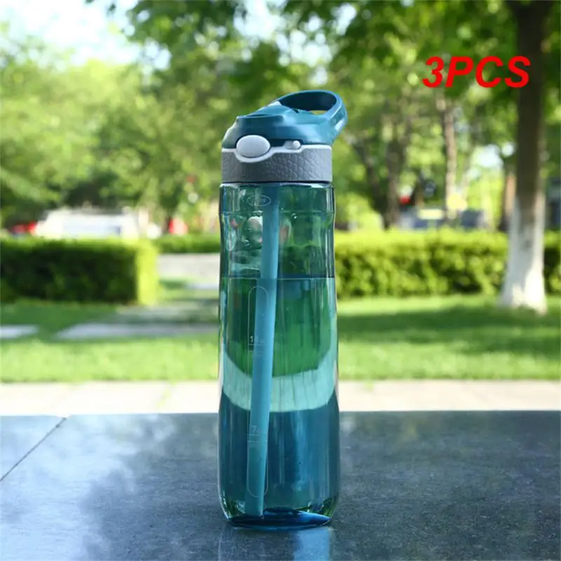 3PCS 800ml Water Cup One Click Opening Car Cup General Plastic Cup Student Supplies Drop-resistant Water Cup Convenient To Carry