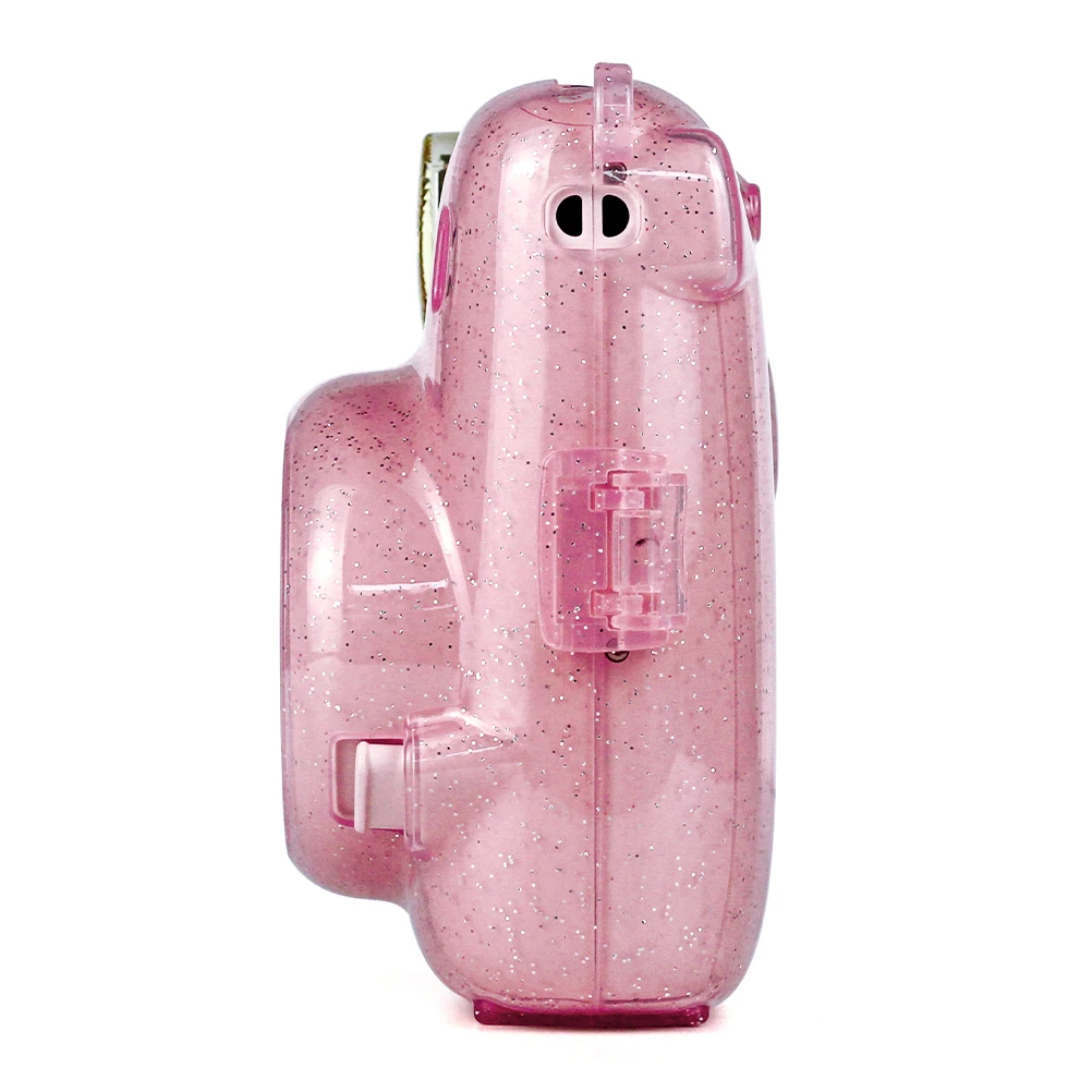 

1PC Transparent Storage Case Flashing Protective Cover Scratch Proof Camera Cover Stylish Camera Bag Compatible for Mini11 (Pink