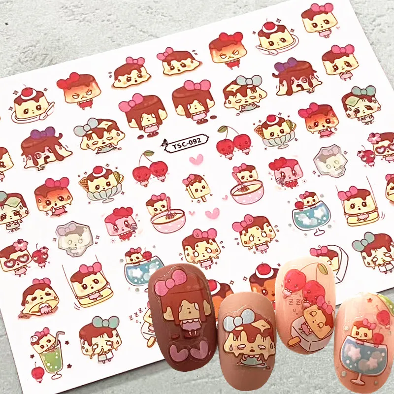 

Newest Anime Feture Design Self Adhesive Back Glue Decal Slider DIY Decoration Wraps Nail Stickers TSC 092