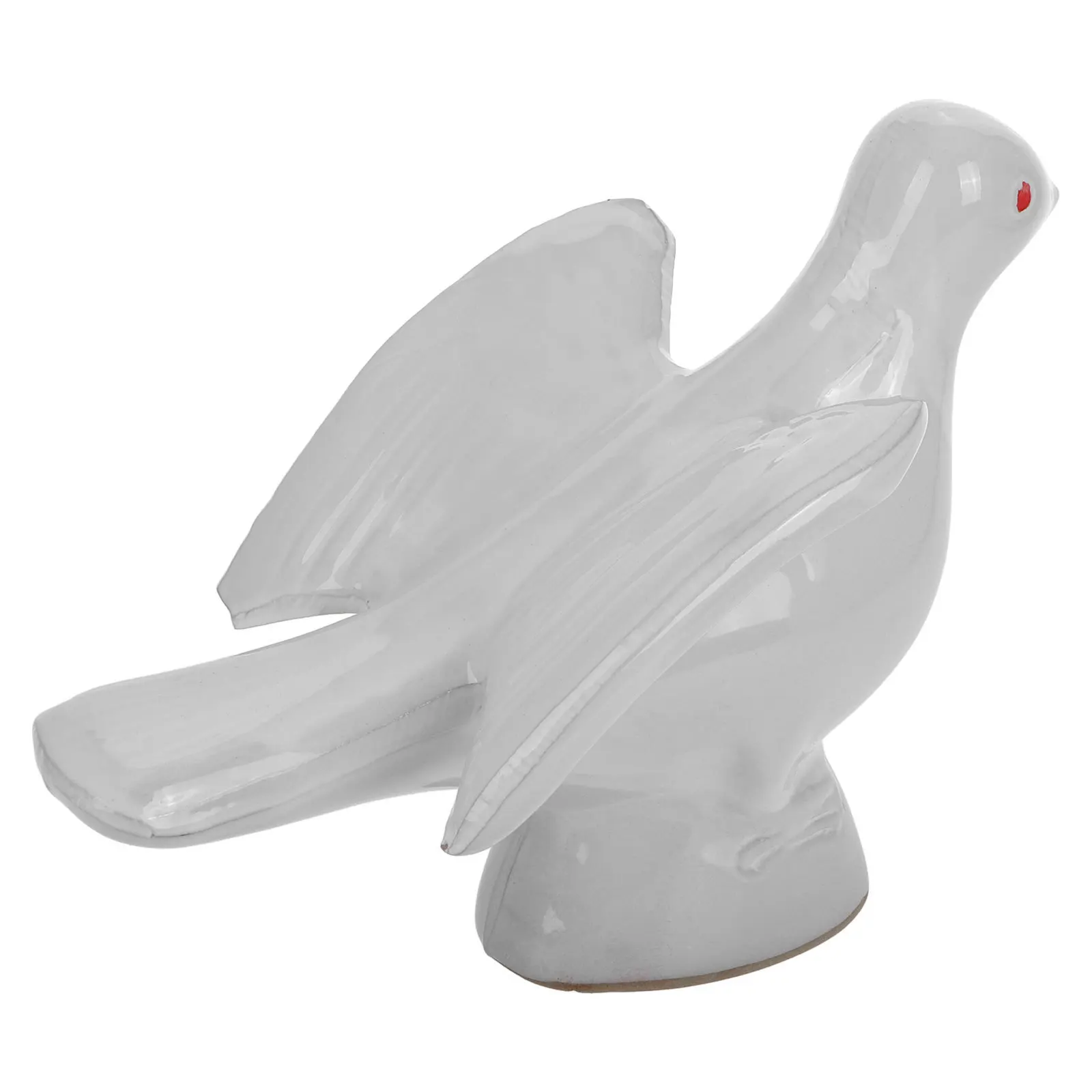 

Ceramic White Glazed Porcelain Pigeon Roof Ornament Bird Sculpture Symbol of Peace for Home Garden Ceramic Pigeon Statue