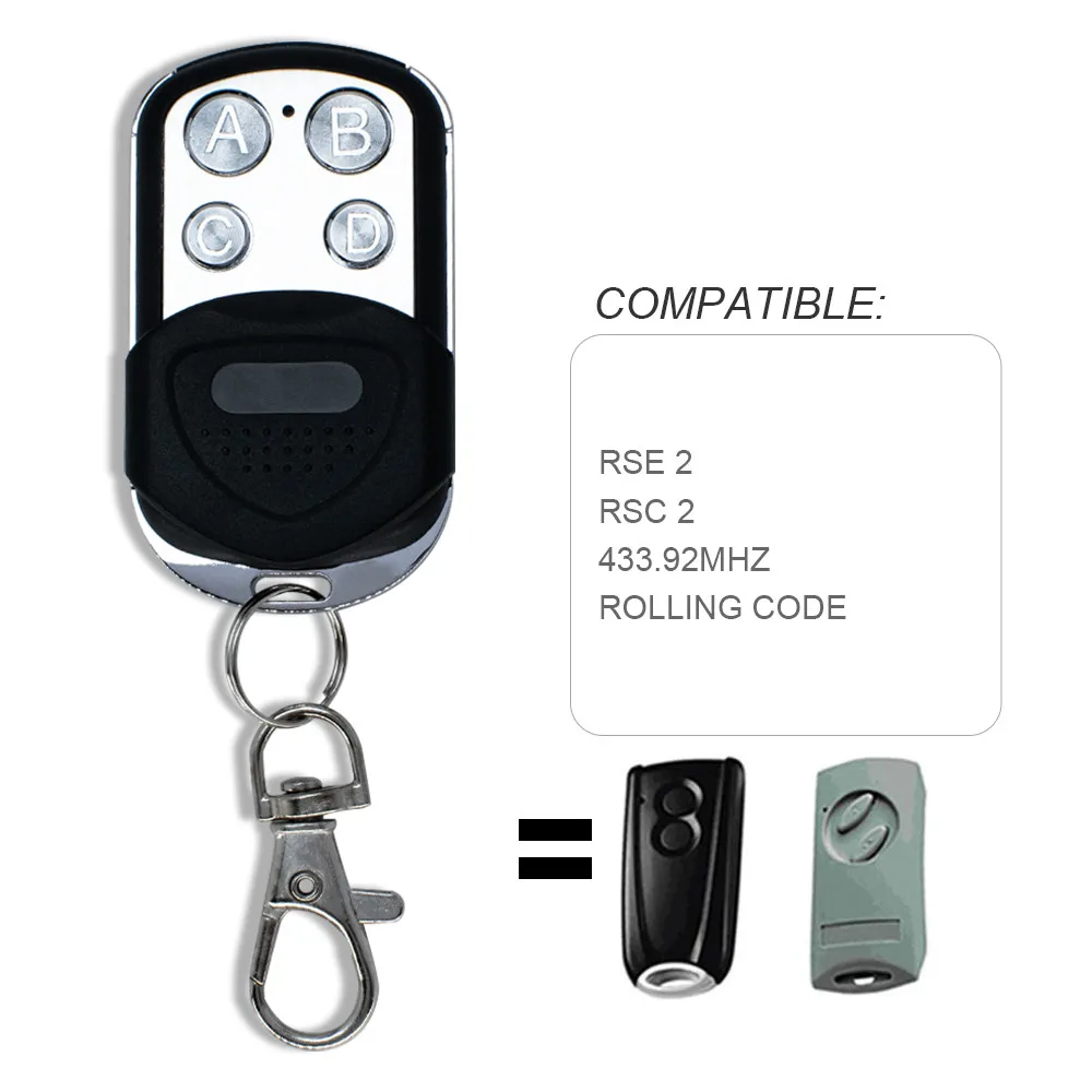 Clone RSE2 433 / RSC2 433 Garage Remote Control Gate Opener 433MHz Remote Control Garage Door Opener Transmitter
