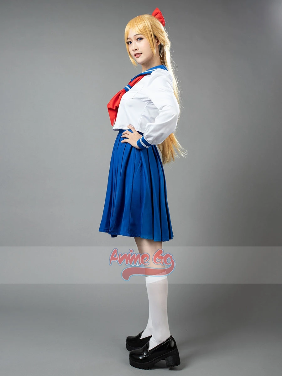 Anime Crystal Sailor Venus Minako Aino Cosplay Costume School Uniform Suit mp003719