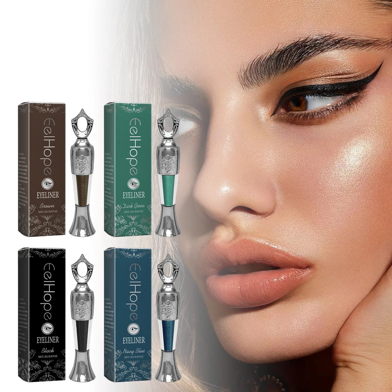 

EELHOPE Colored Liquid Eyeliner Silky Smooth and Easy To Draw Natural Color Rendering Moisturizing and Comfortable Eye Makeup