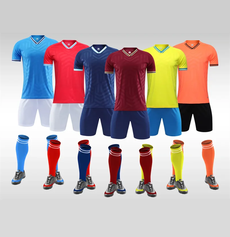 New Large Size Adult Football Jerseys Kids Soccer Suits Accept Customization Comfortable Fast Drying Men Sportwear T-shirt