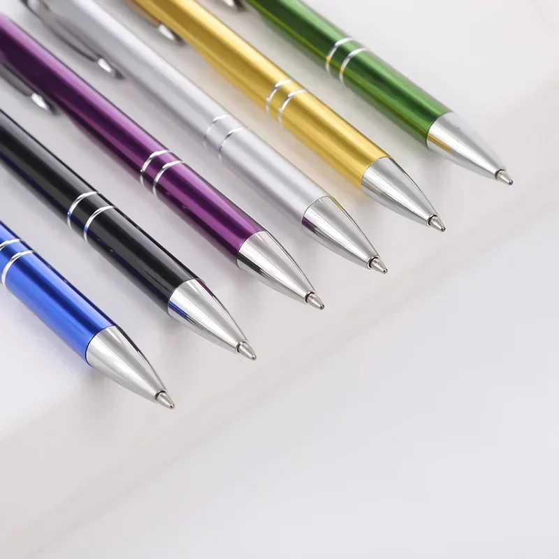 100Pcs Free Custom LOGO Metal Ballpoint Pen Gift Pens for Writing Stationery Office School Supplies Multi Function Pen