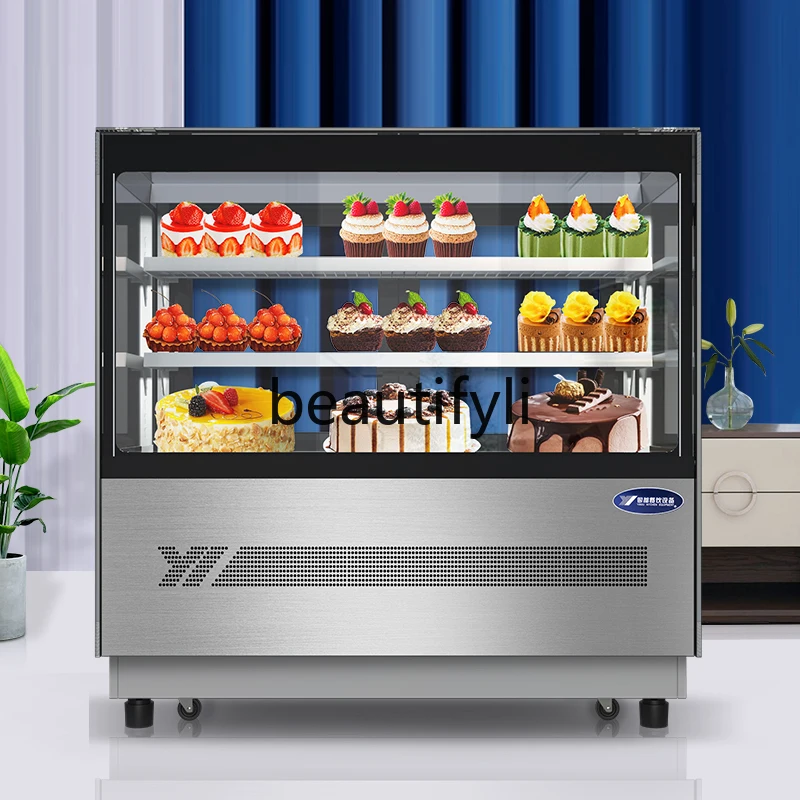 

Cake refrigerated display cabinet Commercial right-angle fruit deli dessert mousse west point air-cooled fresh-keeping cabinet