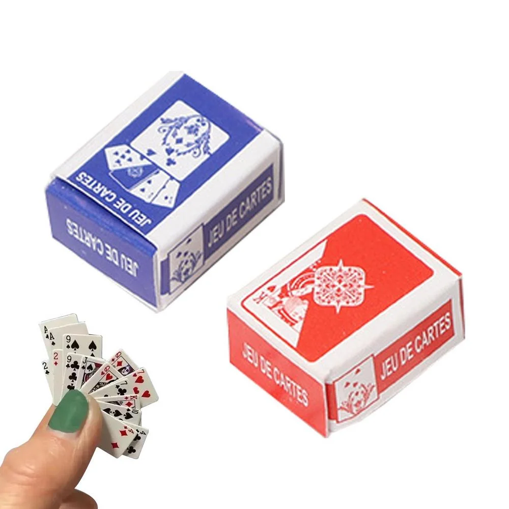 Funny Cute Mini Playing Cards Poker Games Super Small Cards Spoof Gifts Travel Toys Prank Props Accessories Home Decoration