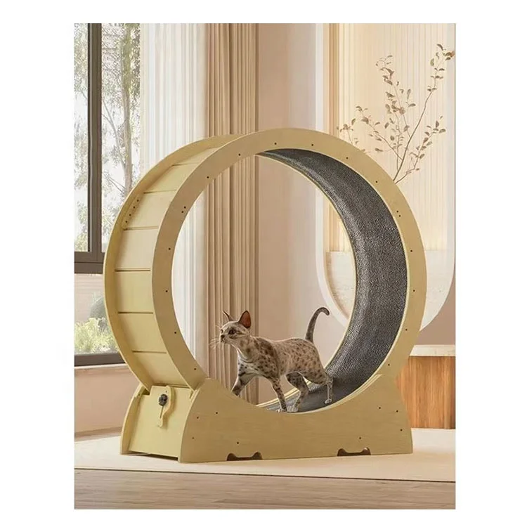 

Cat Treadmill For Indoor Cats And Cat Exercise Running Wheel With No-Gap Design