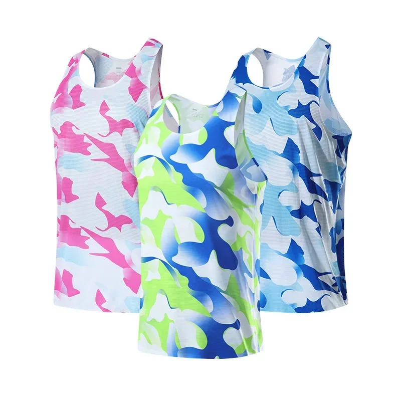 Running Tank Top Gym Sleeveless Training Singlet Fitness Sport Vest Men Basketball Workout Bodybuilding Marathon Athletics Shirt