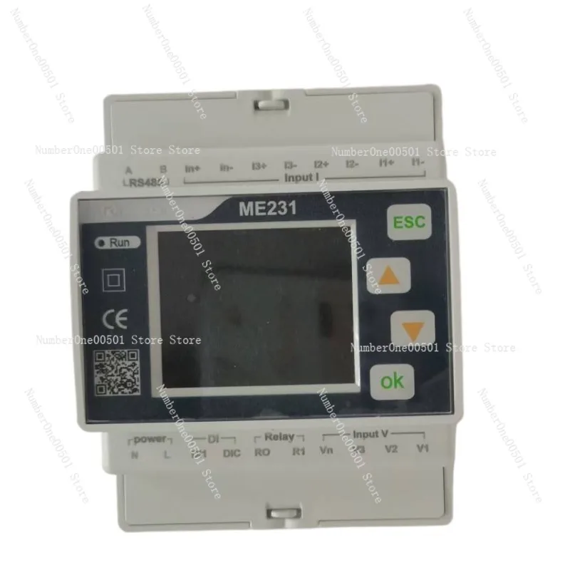 The guide rail smart meter ME231 directly supports Roche coil current transformers and does not include Roche coils