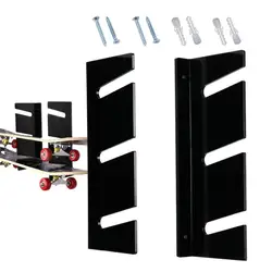 Skateboard Organizer Snowboard Storage Rack Wall Mounted Wall Mounted 3-Tiers Acrylic Snowboard Storage Fitness Equipment