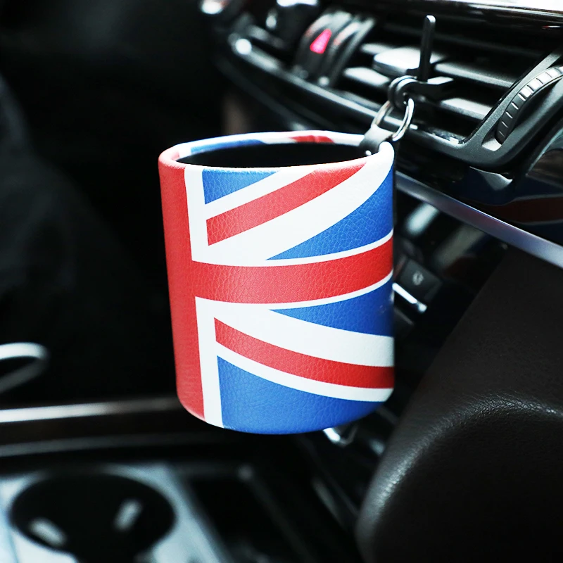 

Rice Flag Car Air Outlet Storage Bucket Mobile Phone Bracket Hanging Leather Storage Box Car Interior Storage Organization