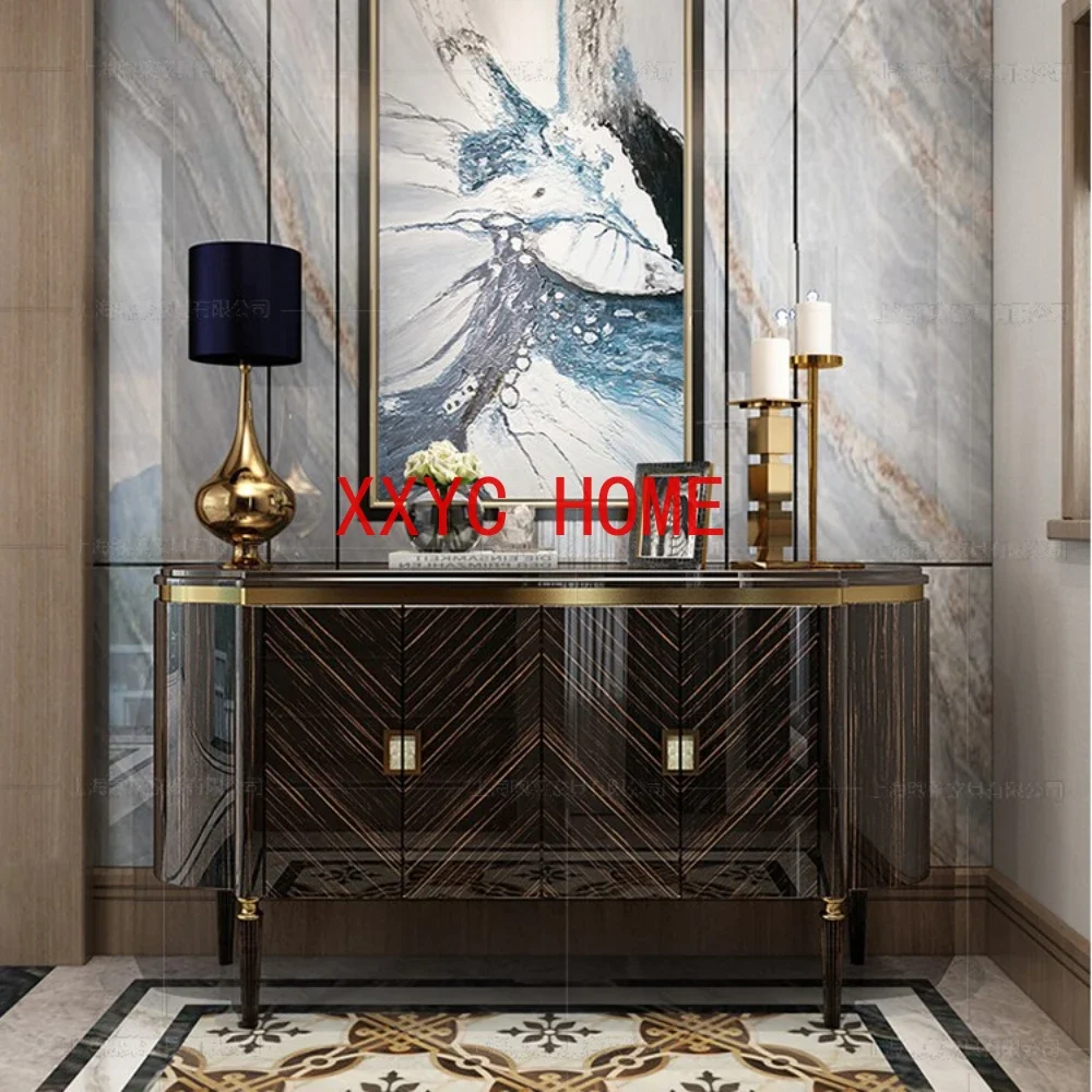 Italian Affordable Luxury Style Entrance Cabinet Modern Minimalist Living Room Corridor