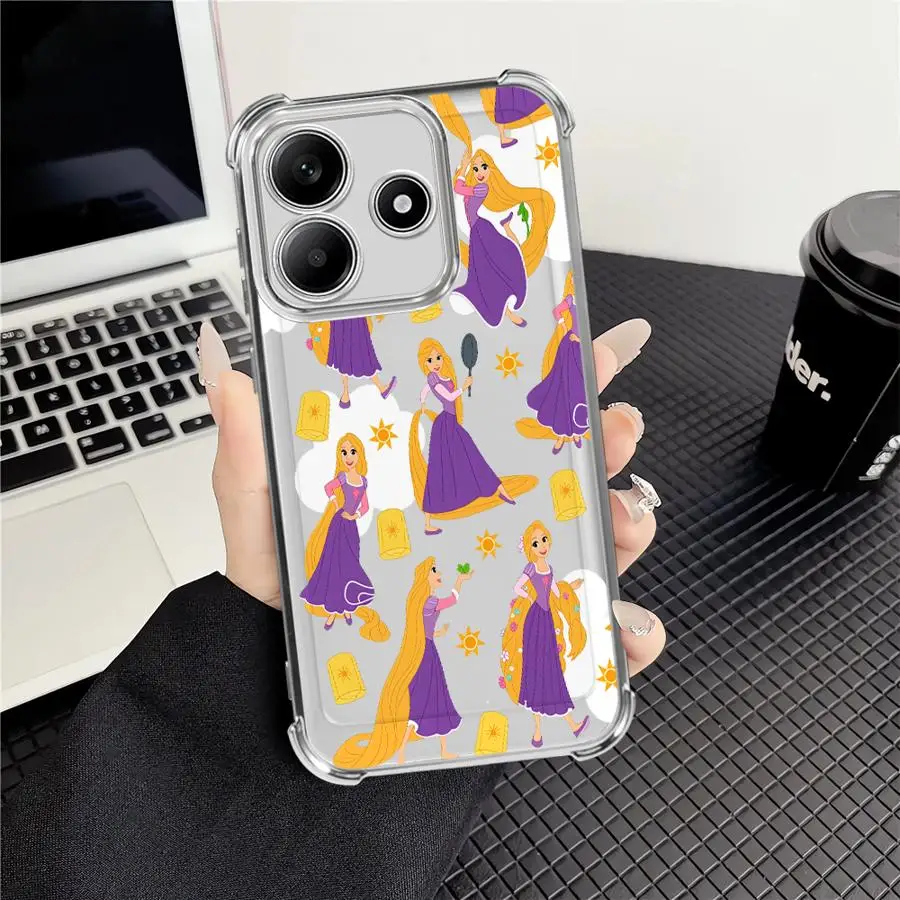 Disney Rapunzel Elsa Anna Case for Redmi Note 14 Pro Plus 9 Pro 10 Lite Note 13 K80 11 A3 A5 13C 12 11s Phone Cover