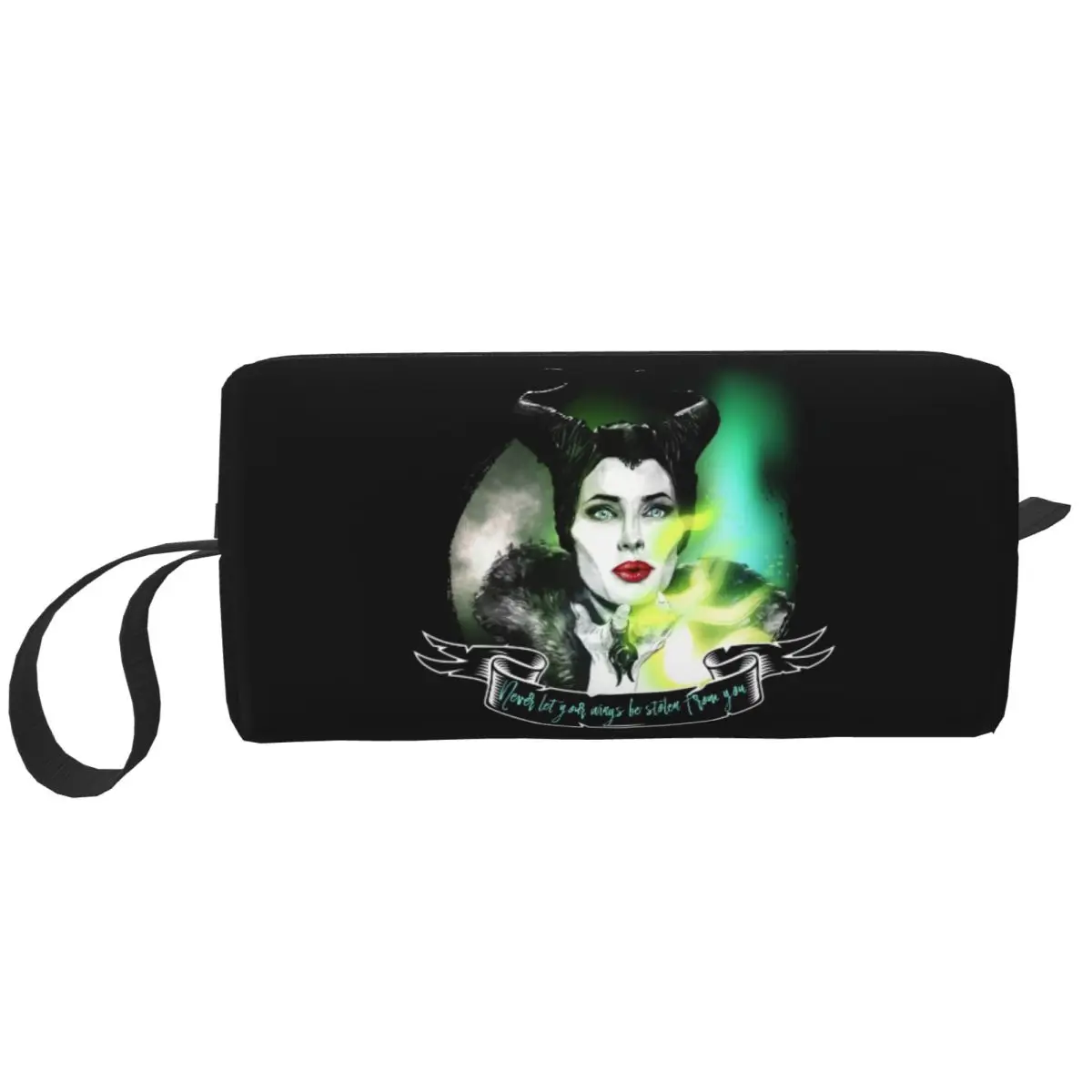 

Custom Cute Sleeping Beauty Maleficent Travel Toiletry Bag for Women Cosmetic Makeup Bag Beauty Storage Dopp Kit