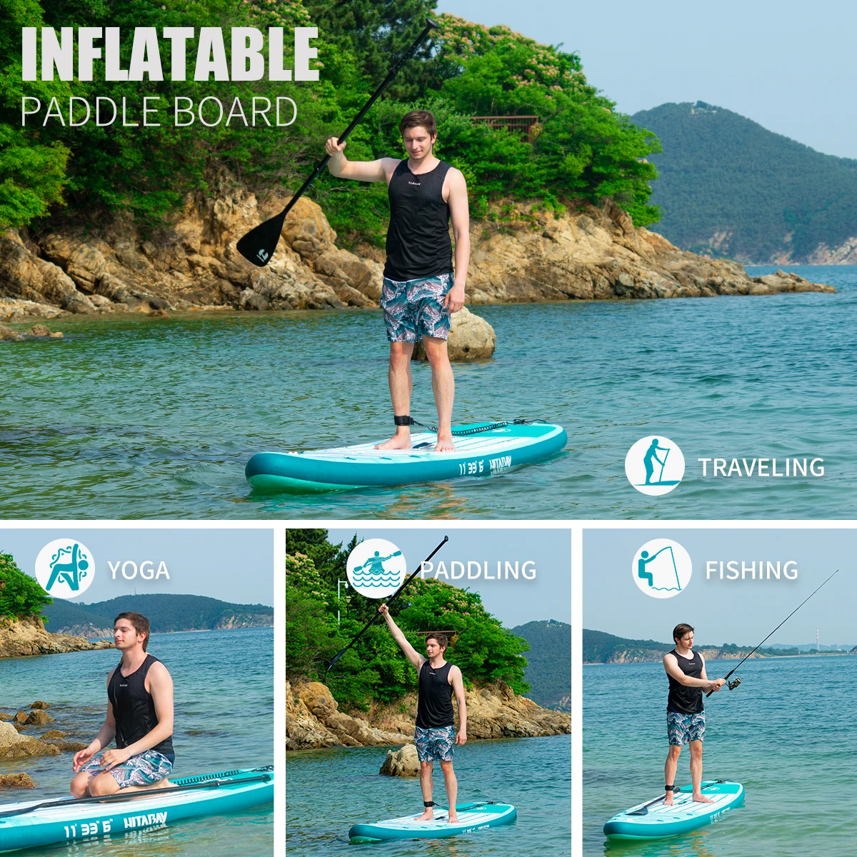 ホット販売 RU EU 米国倉庫基本パドルボード高品質インフレータブル Sup ボードサーフィンと WavingWater スキーレース大人