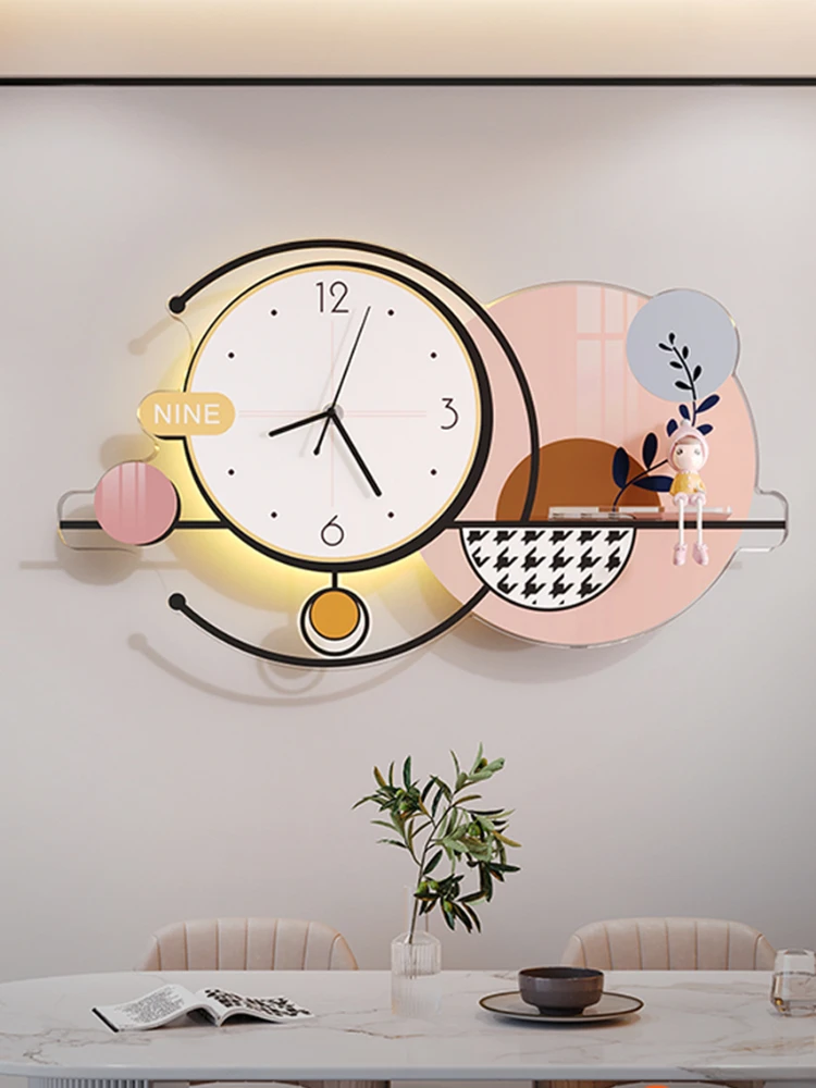 2024 Art Mural Wall Clocks Luxury Large Aesthetic Design Creative Wall Watch Minimalist Fashion Nordic Pared Home Decoration