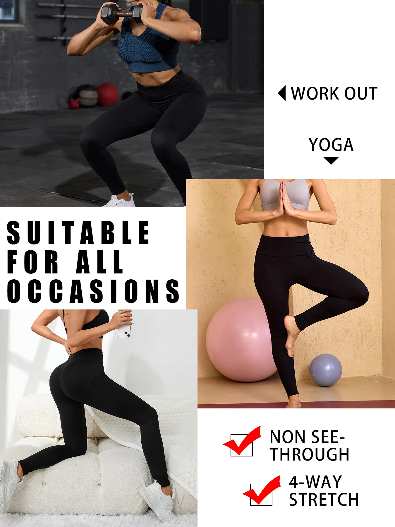 2 حزمة المرأة طماق فائقة النعومة عالية الخصر التحكم في البطن لا انظر من خلال تجريب اليوغا الجري الرياضية رفع الصالة الرياضية طماق