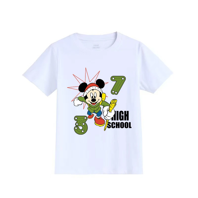 

Disney Children's Clothing Tops Mickey Short-sleeved T-shirts Summer T-shirts Printed Cartoon Fashi