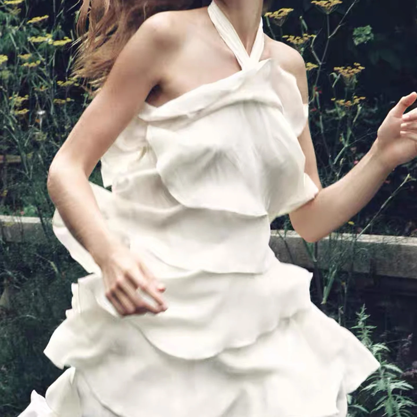 패셔너블한 레이어드 장식 여성용 슬레 행잉 네 디자인 2025 가을 신상품 유럽 스타일 슬레 이르트