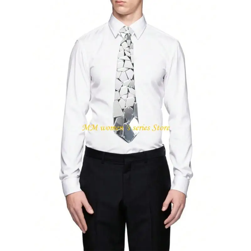 Q39C Shining Crystal Corbytie para fiestas nudas fiesta Collar corbata corbata ajustable Evento formal corbata para club