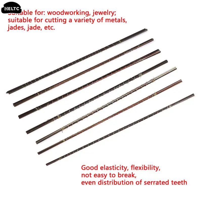 12pcs Wire Saw Blade Cutter Jewelry Metal Cutting Jig Blades Woodworking Hand Craft Tools Scroll Spiral Teeth 130MM Diamond